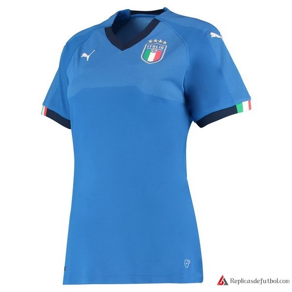 Camiseta Seleccion Italia Mujer Primera equipación 2018 Azul
